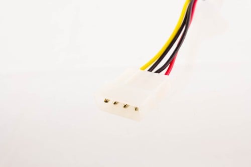 SATA Power Daisy Chain Cable 2 x Right Angle 15p to AT 4p Male
