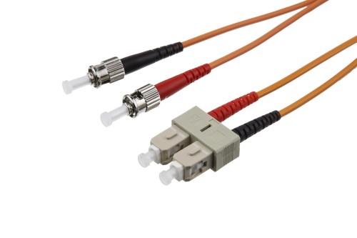 Qualite Fibers™ OM1 Duplex, OFNR Jacket, Multimode 62.5/125 3.0mm, UL with Corning Fiber, SC/UPC to ST/UPC
