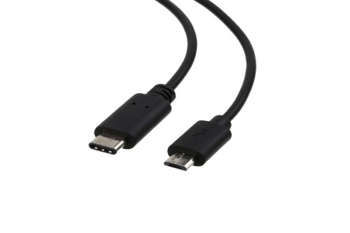 USB 2.0 Type C Male to Micro B Male Cable, Black