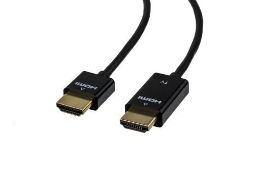 HDMI Male to HDMI Male with RedMere 10.2G Slim Cable with Ethernet, 36AWG, Black