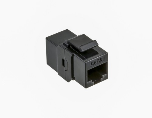 CAT6 UTP Inline Coupler Keystone Type, Black Color