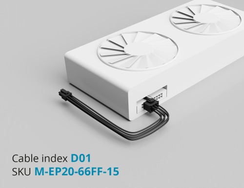 D01 GPU Micro-fit Female Straight 6P to PCIe Female Straight 6P