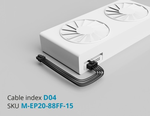 D04 GPU Micro-fit Female Straight 8P to PCIe Female Straight 8P
