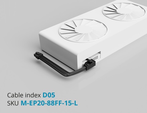 D05 GPU Micro-fit Female Straight 8P to PCIe Female Left-Angled 8P