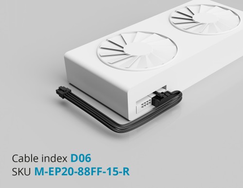 D06 GPU Micro-fit Female Straight 8P to PCIe Female Right-Angled 8P