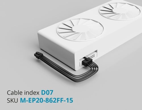 D07 GPU Micro-fit Female Straight 8P to PCIe Female Straight 6P and 2P