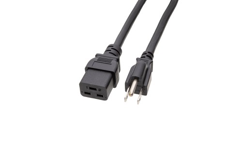 11. 14-3 UL SJT 105°C BLACK COLOR NEMA 5-15P TO C19
