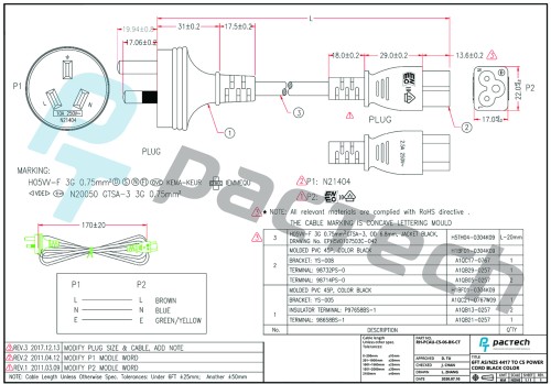 Australia Power Cord AS/NZS 4417 To C5 - Image 5
