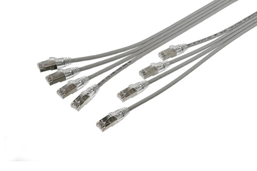 4X CAT6a 28AWG 10G Step Length Cables – FlexRibbon™ UFTP 550MHZ LSZH