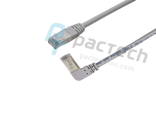 CAT5e Cable - F/UTP 26AWG LSZH, Molded/Assemble SR Straight to Right Angled
