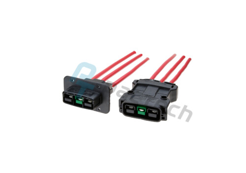 Waterproof Heavy Duty Power Assemblies - Anderson SBS®X-75A sealed connector Male to Panel Mount Female with 1 Signal with Ground Wire