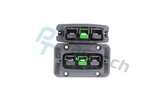 Waterproof Heavy Duty Power Assemblies - Anderson SBS®X-75A sealed connector Male to Panel Mount Female with 1 Signal with Ground Wire