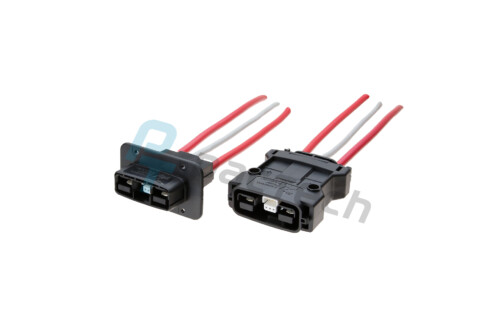 Waterproof Heavy Duty Power Assemblies - Anderson SBS®X-75A sealed connector Male to Panel Mount Female with 6 Signal Wires