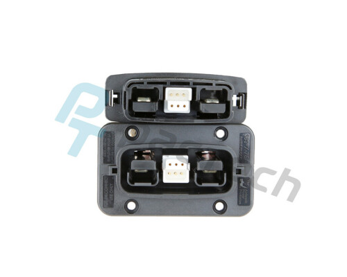 Waterproof Heavy Duty Power Assemblies - Anderson SBS®X-75A sealed connector Male to Panel Mount Female with 6 Signal Wires